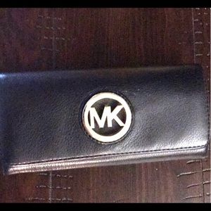 Michael Kors wallet with gold hardware